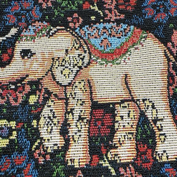 Elephant Tapestry Mid Size Shoulder Crossbody Bag Purse Retro Bohemian 90 Hippie - Picture 5 of 10